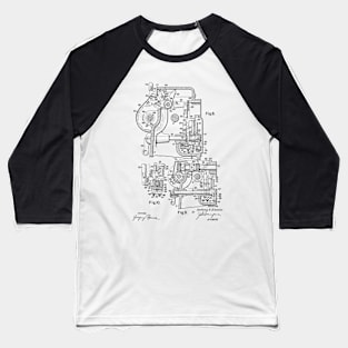 Zigzag Mechanism for Sewing Machine Vintage Patent Hand Drawing Baseball T-Shirt